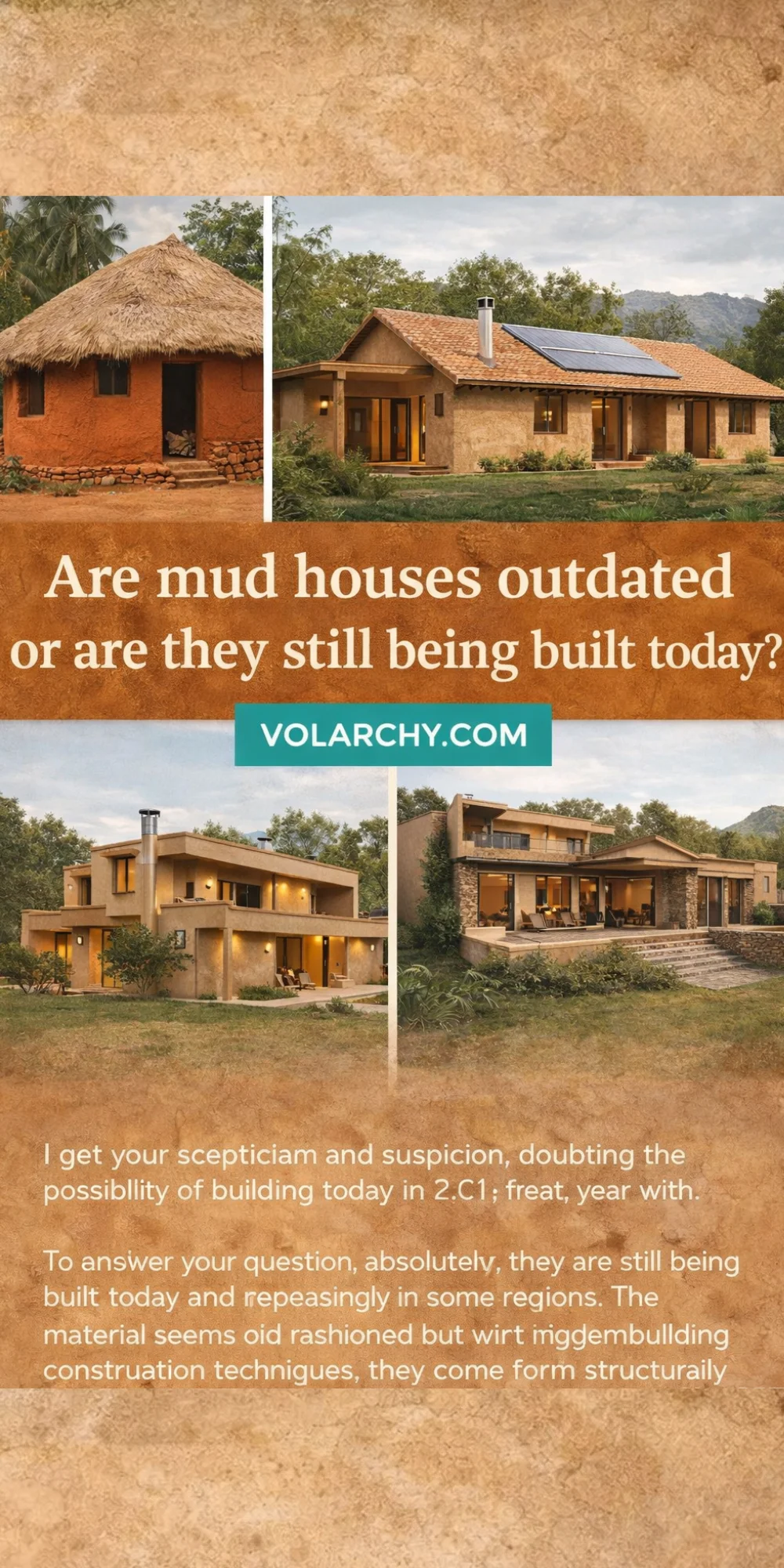 Are mud houses outdated or are they still being built today