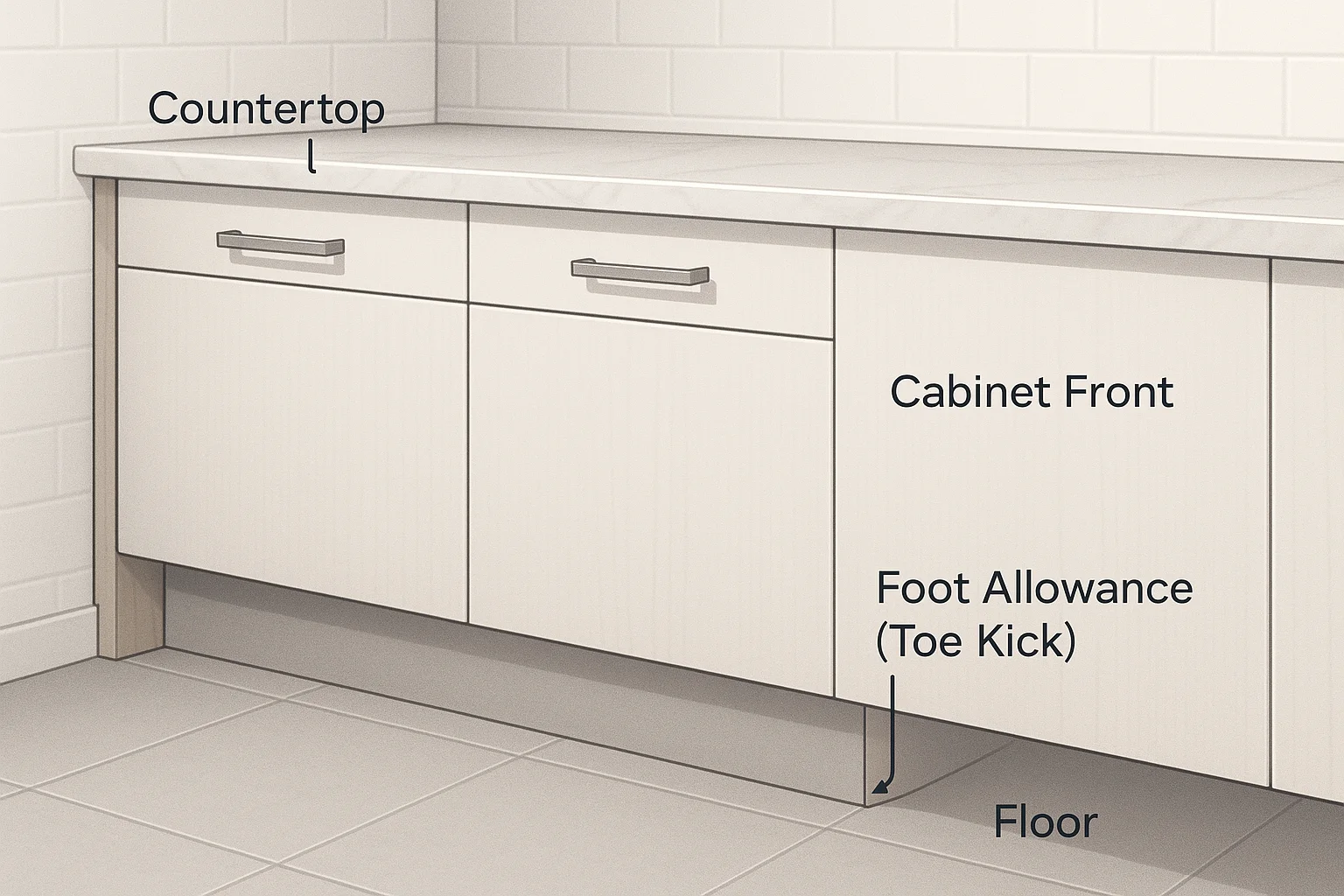 Foot Allowance Matters in Kitchen Cabinet Design 2
