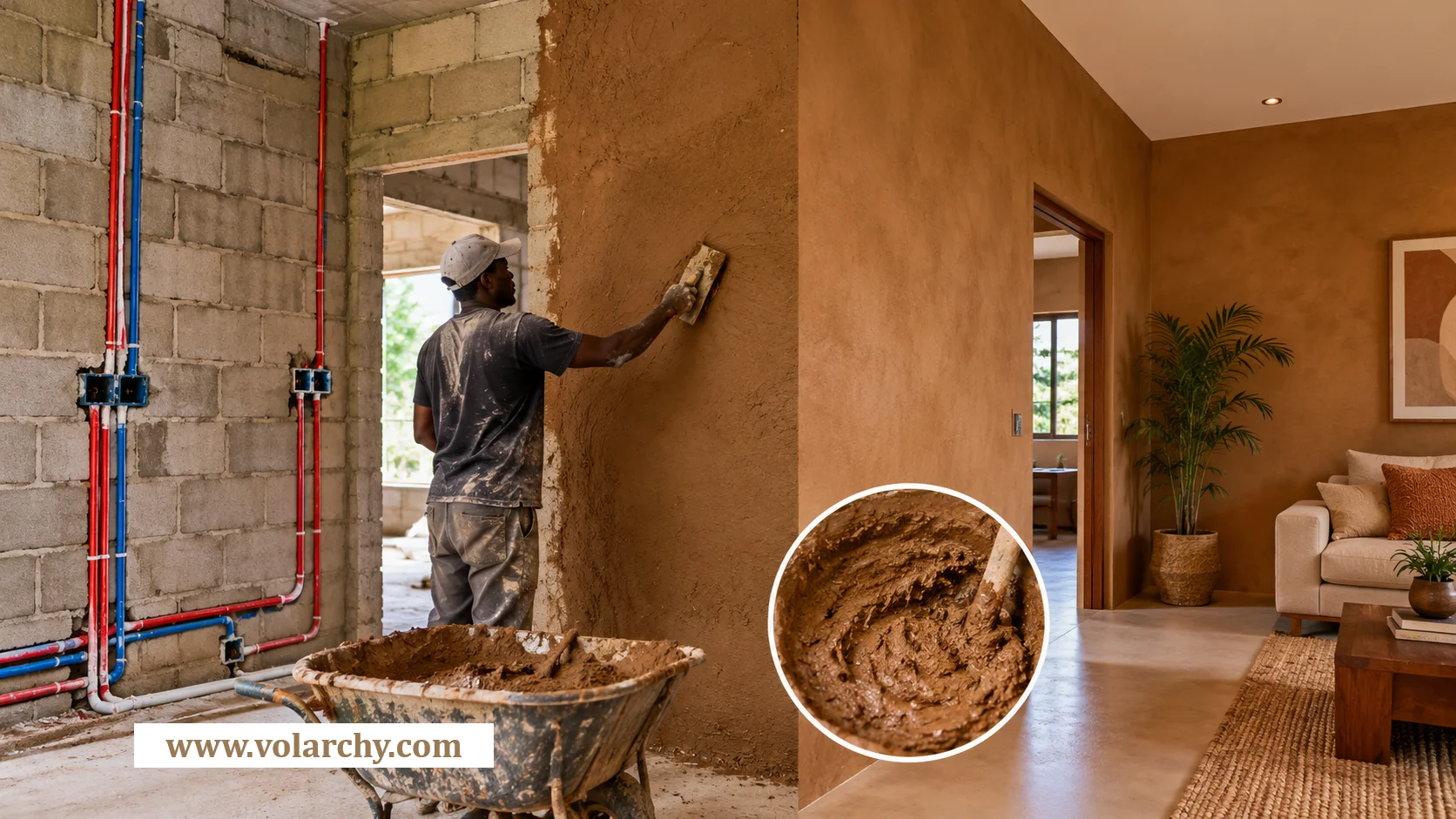 Mud as a Plaster Material