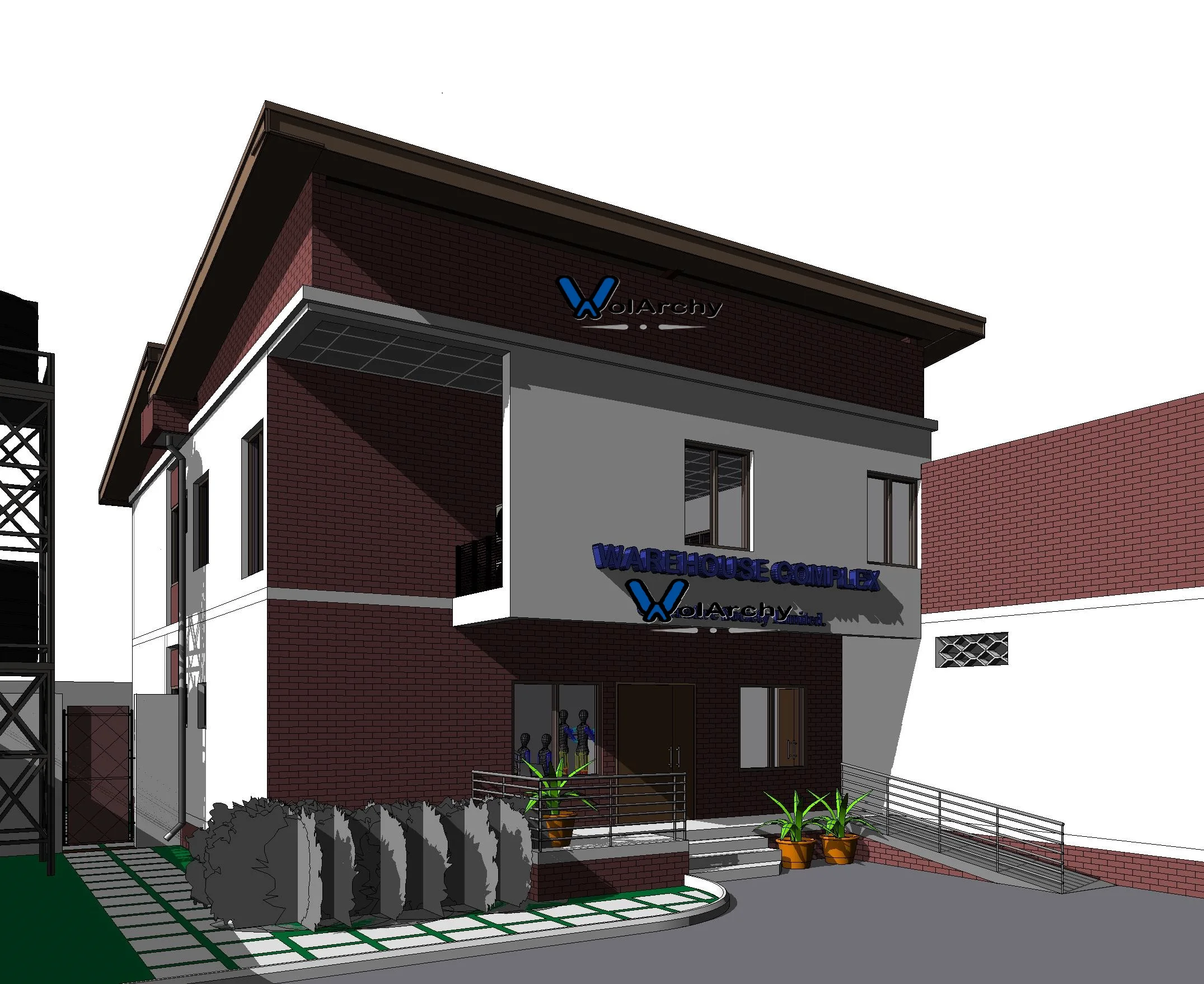 Multi-use Commercial building - Warehouse entrance
